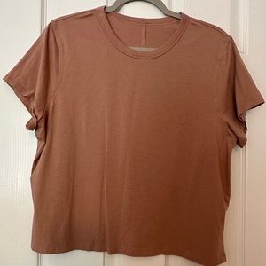 Lululemon Cates Cropped T-Shirt – Pink Clay